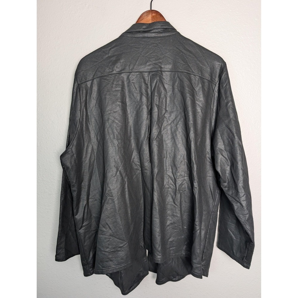 Lucky Brand Blazer 3XL Black Cotton Open Front Relaxed Fit Jacket - Picture 8 of 8